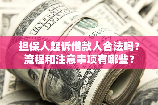 北京担保人起诉借款人合法吗？流程和注意事项有哪些？